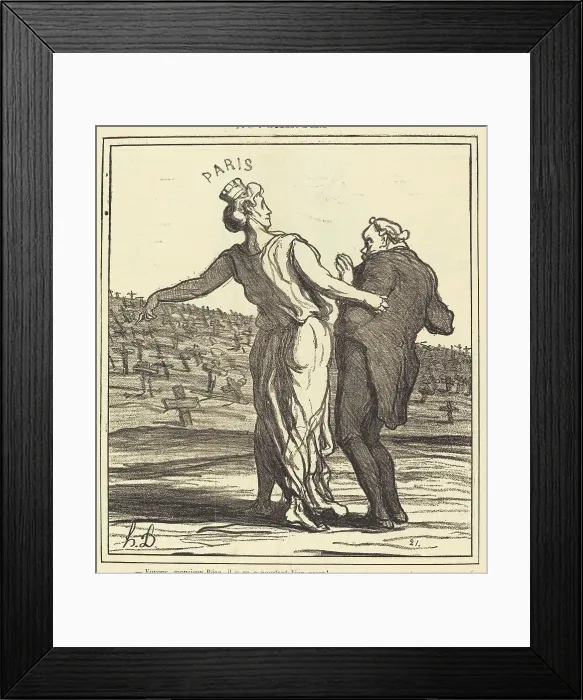 Framed Print : Voyons, monsieur Réac... 1871. Creator: Honore Daumier Framed Print : Voyons, monsieur Réac... 1871. Creator: Honore Daumier