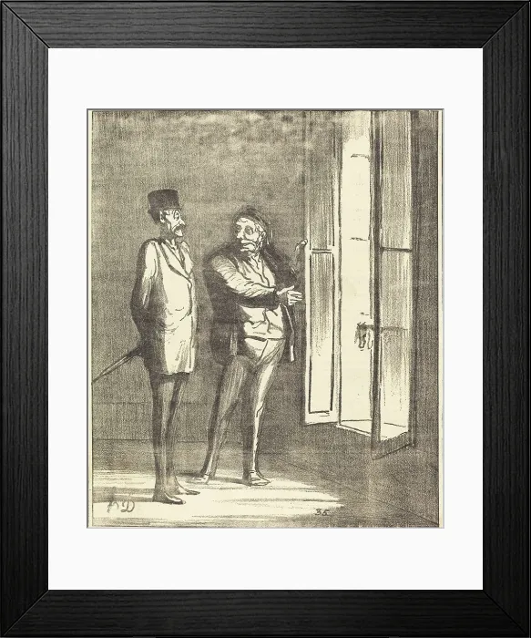Framed Print : Monsieur sera très bien ici... 1870. Creator: Honore Daumier Framed Print : Monsieur sera très bien ici... 1870. Creator: Honore Daumier