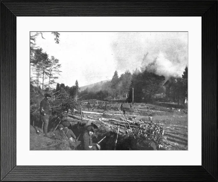 Framed Print : Dans les Vosges; Les progres de l'armee Dubail, du 4 au 14 aout, 1914. Creator: Unknown Framed Print : Dans les Vosges; Les progres de l'armee Dubail, du 4 au 14 aout, 1914. Creator: Unknown