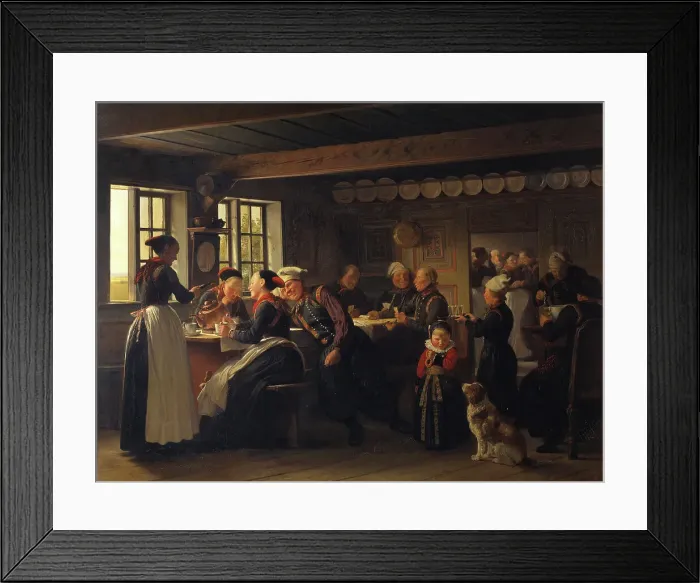 Framed Print : Episode of a feast at Amager, 1854. Creator: Julius Exner Framed Print : Episode of a feast at Amager, 1854. Creator: Julius Exner
