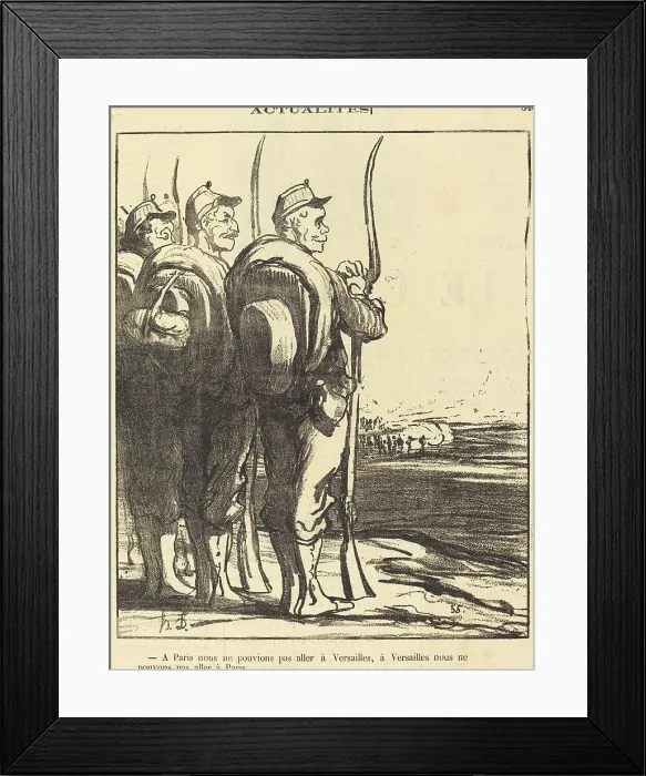 Framed Print : A Paris nous ne pouvions... aller a Versailles... 1871. Creator: Honore Daumier Framed Print : A Paris nous ne pouvions... aller a Versailles... 1871. Creator: Honore Daumier