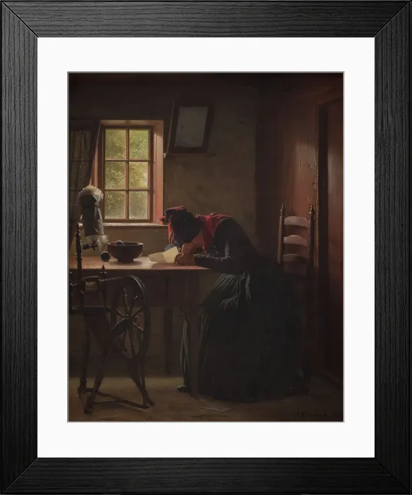 Framed Print : A telegram, 1893. Creator: Julius Exner Framed Print : A telegram, 1893. Creator: Julius Exner