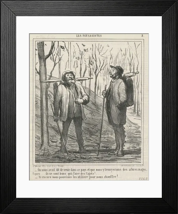 Framed Print : On nous avait dit de venir dans ce pays... 19th century. Creator: Honore Daumier Framed Print : On nous avait dit de venir dans ce pays... 19th century. Creator: Honore Daumier