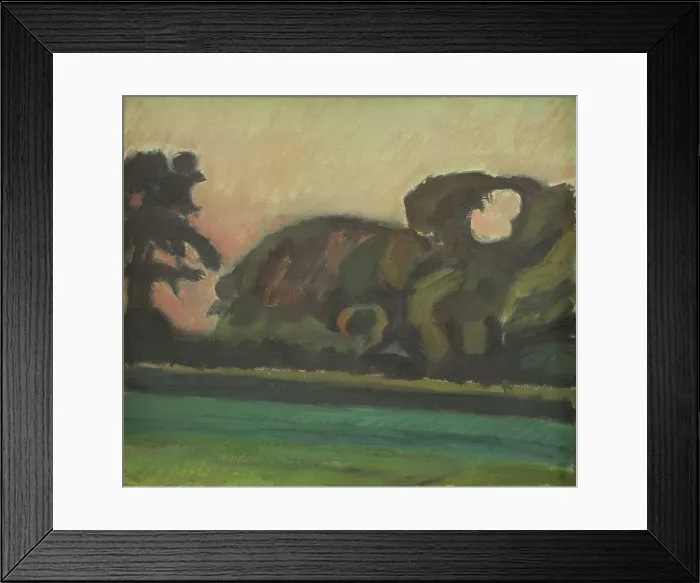 Framed Print : Landscape after Sunset, 1923. Creator: Harald Giersing Framed Print : Landscape after Sunset, 1923. Creator: Harald Giersing