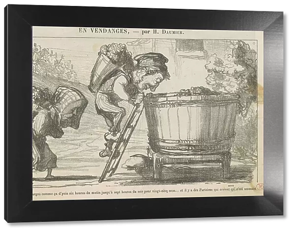 Porter des charges comme ca d'puis six heures du matin... 19th century. Creator: Honore Daumier