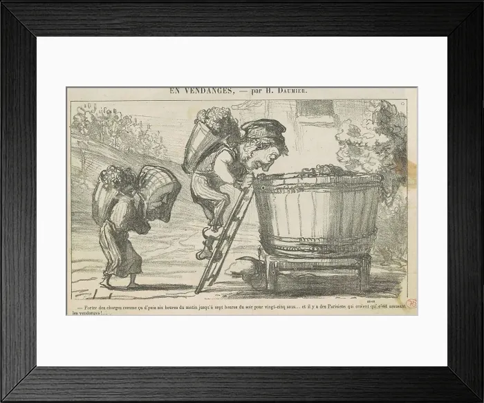 Framed Print : Porter des charges comme ca d'puis six heures du matin... 19th century. Creator: Honore Daumier Framed Print : Porter des charges comme ca d'puis six heures du matin... 19th century. Creator: Honore Daumier