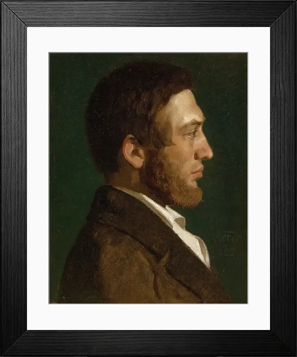 Framed Print : Portrait of the painter P.C. Skovgaard, 1845. Creator: Lorenz Frølich Framed Print : Portrait of the painter P.C. Skovgaard, 1845. Creator: Lorenz Frølich