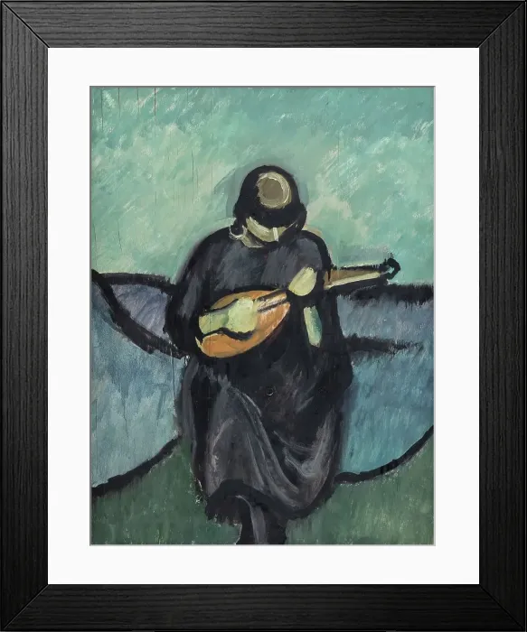 Framed Print : A Mandolinist, 1921. Creator: Harald Giersing Framed Print : A Mandolinist, 1921. Creator: Harald Giersing