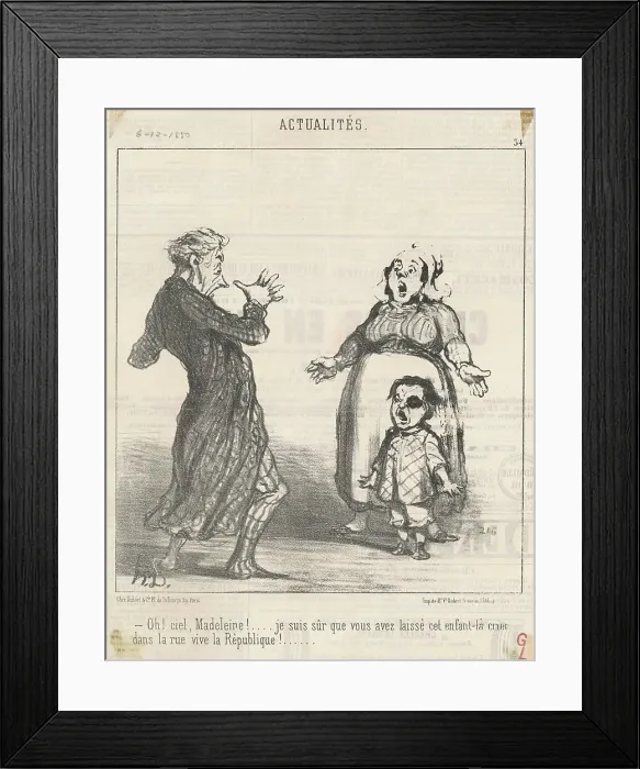 Framed Print : Oh! Ciel Madeleine!... 19th century. Creator: Honore Daumier Framed Print : Oh! Ciel Madeleine!... 19th century. Creator: Honore Daumier