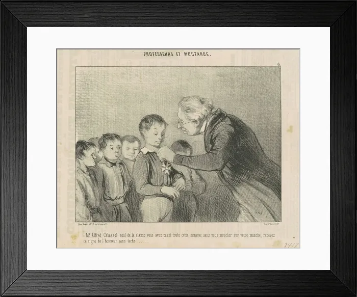 Framed Print : Mr. Alfred Cabassol... recevez ce signe de l'honneur... 19th century. Creator: Honore Daumier Framed Print : Mr. Alfred Cabassol... recevez ce signe de l'honneur... 19th century. Creator: Honore Daumier