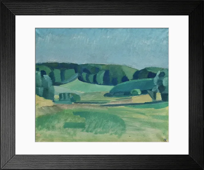 Framed Print : Landscape near Bistrup, Sealand, 1918. Creator: Harald Giersing Framed Print : Landscape near Bistrup, Sealand, 1918. Creator: Harald Giersing