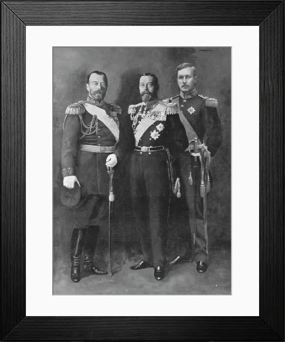 Framed Print : Nos Grands Allies; Nicolas II, George V, Albert I Roi des Belges, 1914. Creator: Unknown Framed Print : Nos Grands Allies; Nicolas II, George V, Albert I Roi des Belges, 1914. Creator: Unknown