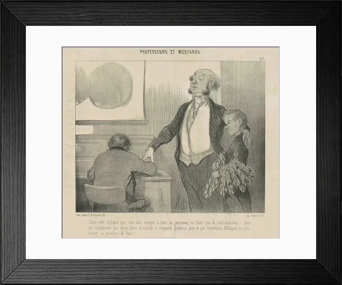 Framed Print : Dans cette réclame que vous allez envoyer... 19th century. Creator: Honore Daumier Framed Print : Dans cette réclame que vous allez envoyer... 19th century. Creator: Honore Daumier
