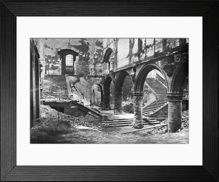 Framed Print : Dinant et Louvain: Louvain; les ruines du vestibule de la bibliotheque, 1914. Creator: A Fuglister Framed Print : Dinant et Louvain: Louvain; les ruines du vestibule de la bibliotheque, 1914. Creator: A Fuglister