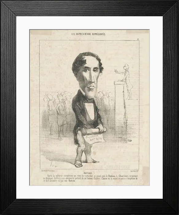 Framed Print : P. Lamotte Rateau, 19th century. Creator: Honore Daumier Framed Print : P. Lamotte Rateau, 19th century. Creator: Honore Daumier