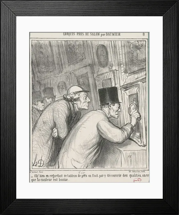 Framed Print : Eh! bien en regardant ce tableau, 19th century. Creator: Honore Daumier Framed Print : Eh! bien en regardant ce tableau, 19th century. Creator: Honore Daumier