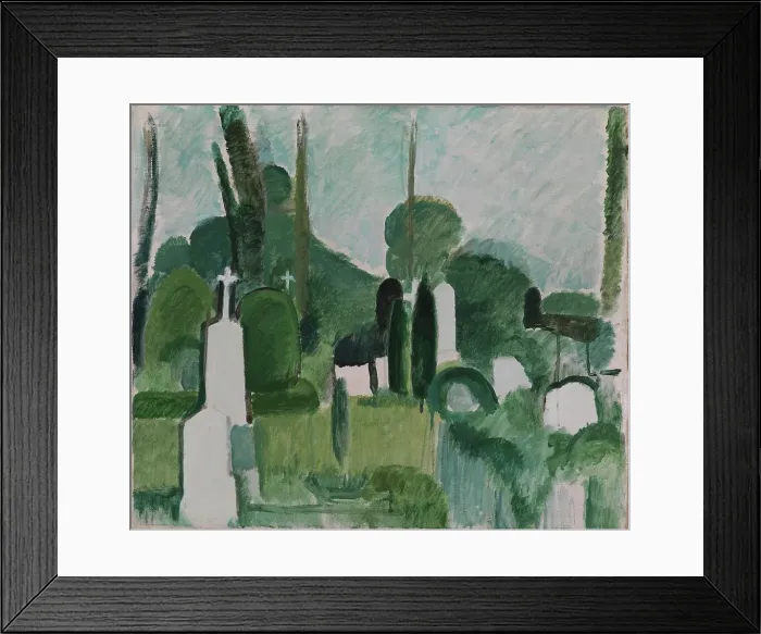 Framed Print : The Churchyard in Svanninge, 1920. Creator: Harald Giersing Framed Print : The Churchyard in Svanninge, 1920. Creator: Harald Giersing