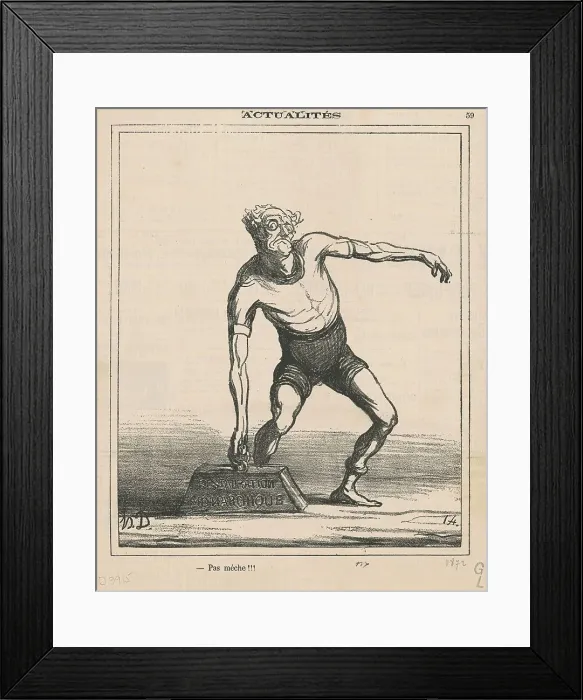 Framed Print : Pas mèche!!!, 19th century. Creator: Honore Daumier Framed Print : Pas mèche!!!, 19th century. Creator: Honore Daumier
