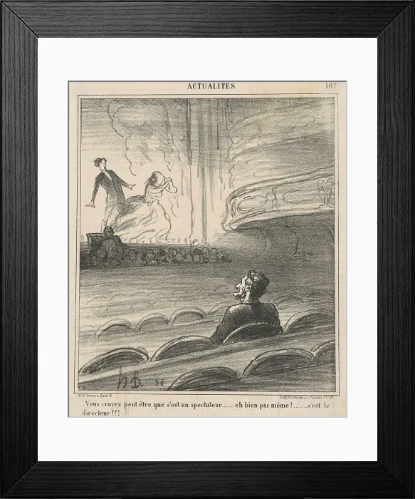 Framed Print : Vous croyez peut être que c'est un spectateur... 19th century. Creator: Honore Daumier Framed Print : Vous croyez peut être que c'est un spectateur... 19th century. Creator: Honore Daumier