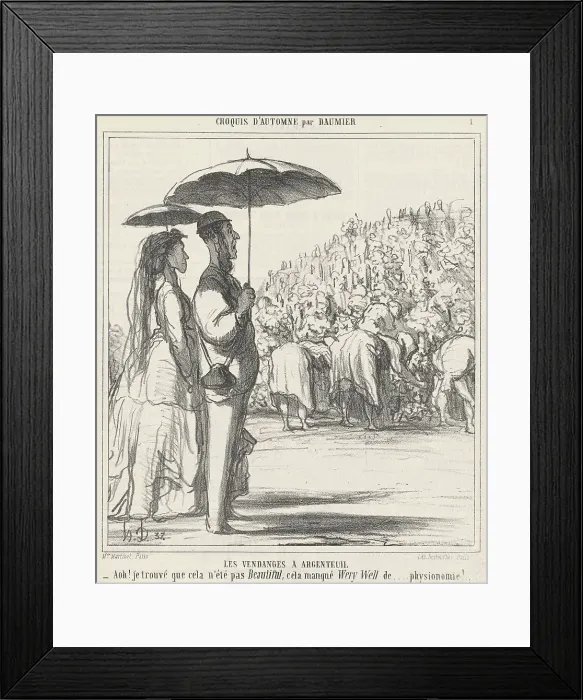 Framed Print : Les vendanges a Argenteuil, 19th century. Creator: Honore Daumier Framed Print : Les vendanges a Argenteuil, 19th century. Creator: Honore Daumier