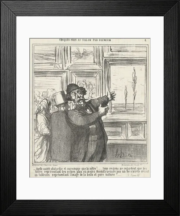 Framed Print : Quelle société abatardie et corrompue que la notre!... 19th century. Creator: Honore Daumier Framed Print : Quelle société abatardie et corrompue que la notre!... 19th century. Creator: Honore Daumier