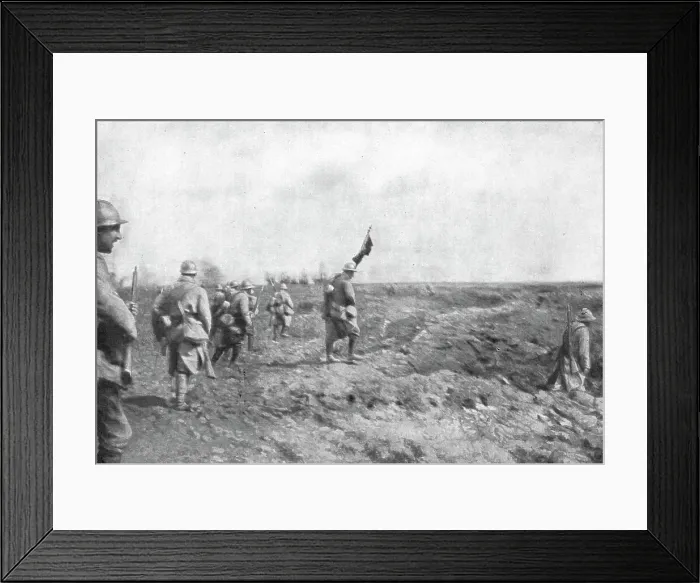 Framed Print : L'attaque du 4 septembre entre Chilly et Chaulnes; le 4 septembre, 2 h. 10. -- L'attaque... 1916. Creator: Unknown Framed Print : L'attaque du 4 septembre entre Chilly et Chaulnes; le 4 septembre, 2 h. 10. -- L'attaque... 1916. Creator: Unknown