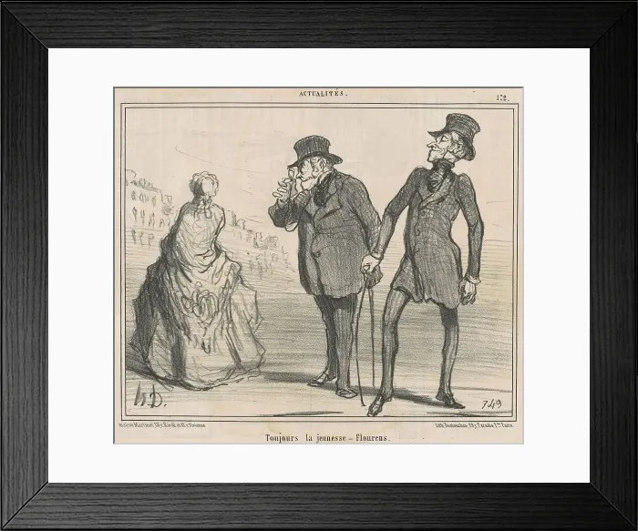 Framed Print : Toujours la jeunesse - Flourens, 19th century. Creator: Honore Daumier Framed Print : Toujours la jeunesse - Flourens, 19th century. Creator: Honore Daumier