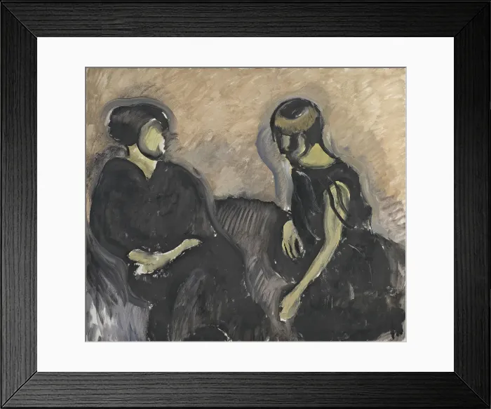 Framed Print : Two Ladies, 1922. Creator: Harald Giersing Framed Print : Two Ladies, 1922. Creator: Harald Giersing