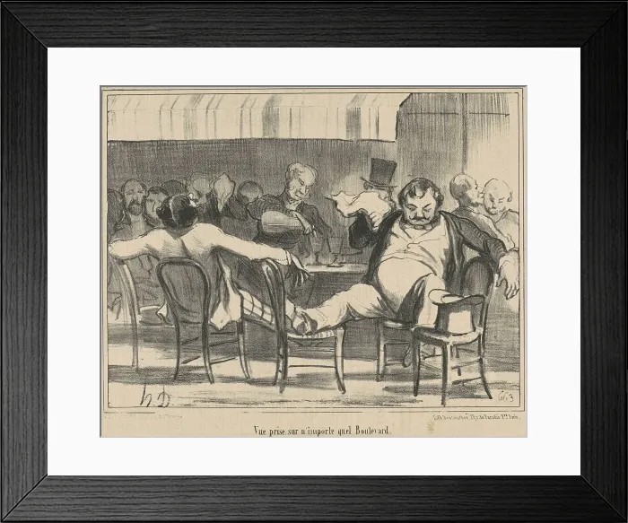 Framed Print : Vue prise sur n'importe quel boulevard, 19th century. Creator: Honore Daumier Framed Print : Vue prise sur n'importe quel boulevard, 19th century. Creator: Honore Daumier