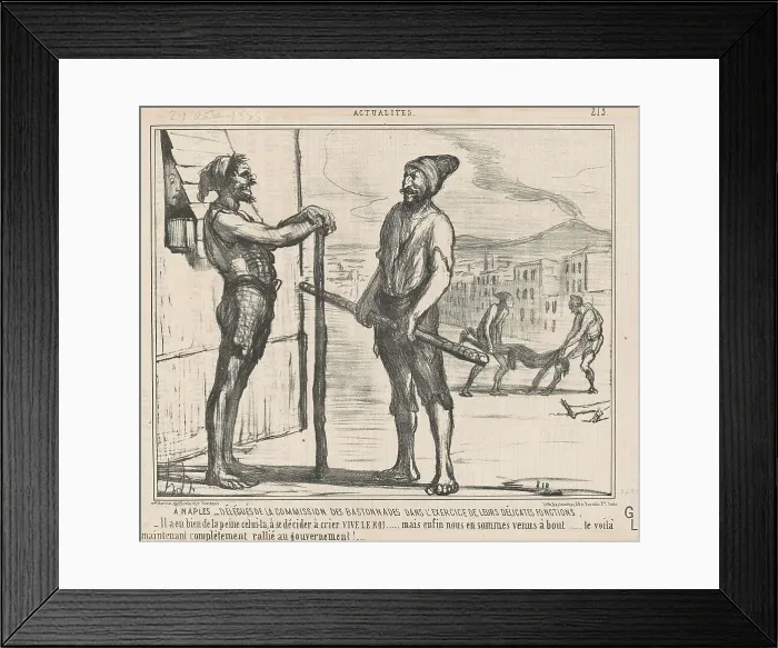 Framed Print : A Naples: Délégués de la commission... 19th century. Creator: Honore Daumier Framed Print : A Naples: Délégués de la commission... 19th century. Creator: Honore Daumier