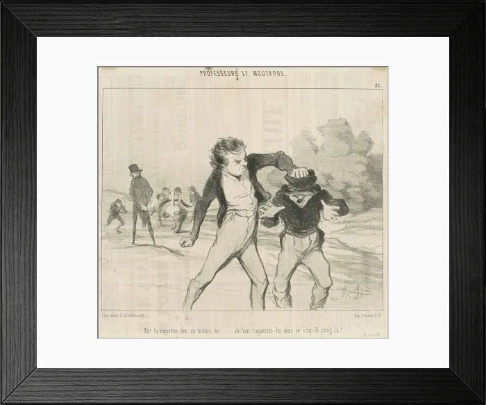 Framed Print : Ah! Tu rapportes tout au maître, toi... 19th century. Creator: Honore Daumier Framed Print : Ah! Tu rapportes tout au maître, toi... 19th century. Creator: Honore Daumier