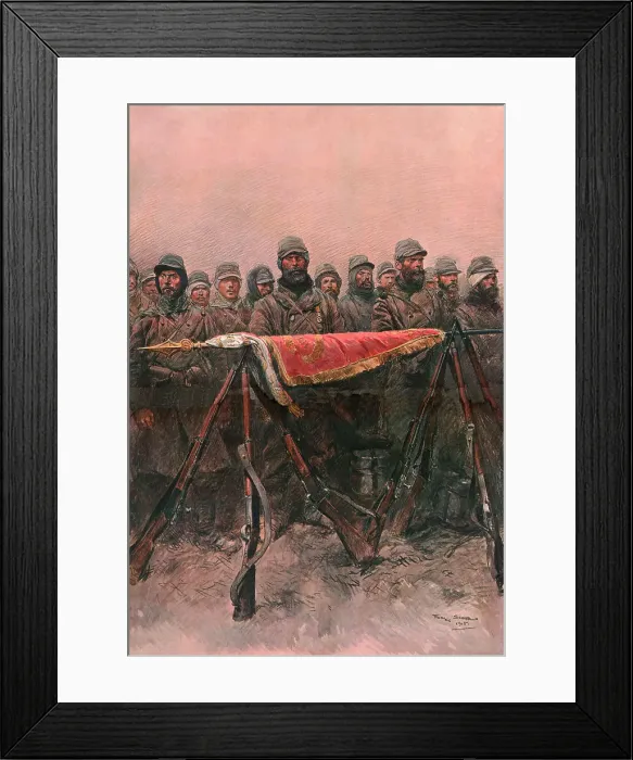 Framed Print : La Garde du Drapeau, 1915. Creator: Georges Bertin Scott Framed Print : La Garde du Drapeau, 1915. Creator: Georges Bertin Scott