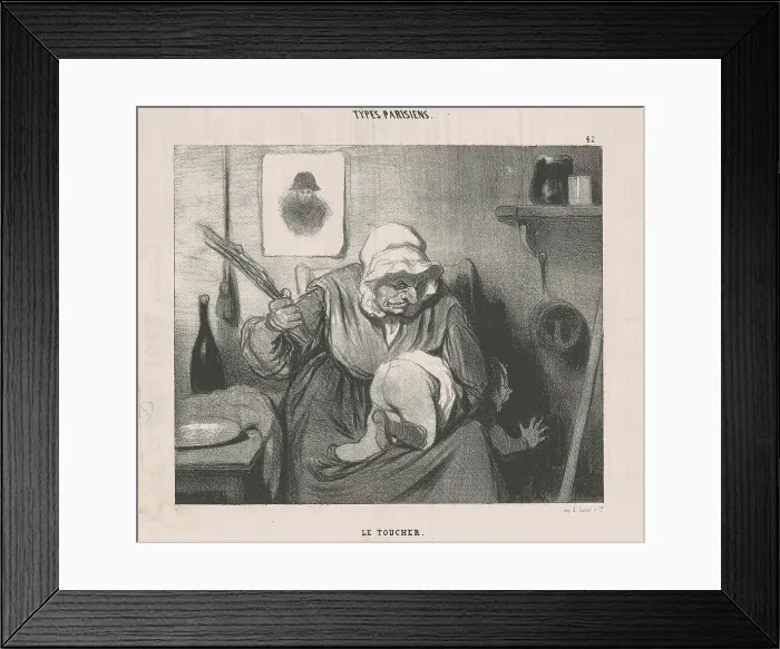 Framed Print : Le Toucher, 19th century. Creator: Honore Daumier Framed Print : Le Toucher, 19th century. Creator: Honore Daumier
