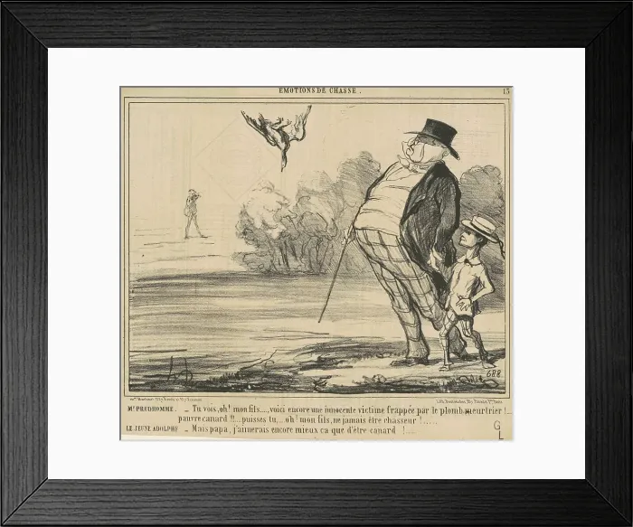 Framed Print : Mr Prudhomme. Tu vois, Oh! Mon fils... 19th century. Creator: Honore Daumier Framed Print : Mr Prudhomme. Tu vois, Oh! Mon fils... 19th century. Creator: Honore Daumier