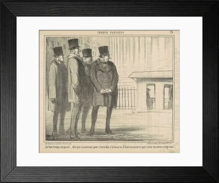 Framed Print : Le bon temps est passé... 19th century. Creator: Honore Daumier Framed Print : Le bon temps est passé... 19th century. Creator: Honore Daumier