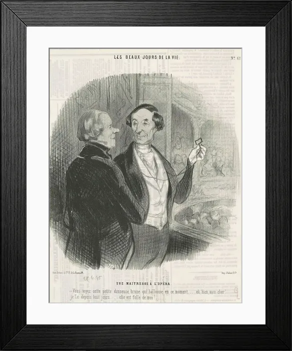 Framed Print : Une maitresse a l'opera, 19th century. Creator: Honore Daumier Framed Print : Une maitresse a l'opera, 19th century. Creator: Honore Daumier