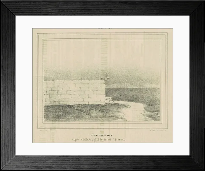 Framed Print : Pélerinage de St Roch, 19th century. Creator: Honore Daumier Framed Print : Pélerinage de St Roch, 19th century. Creator: Honore Daumier