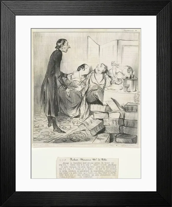Framed Print : Robert Macaire M[archan]d de Bibles, 19th century. Creator: Honore Daumier