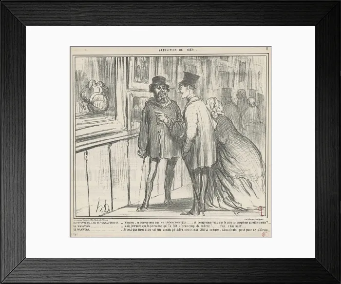 Framed Print : Le peintre qui a eu un tableau refusé... 19th century. Creator: Honore Daumier Framed Print : Le peintre qui a eu un tableau refusé... 19th century. Creator: Honore Daumier