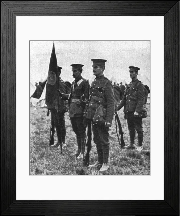 Framed Print : L'aide du Canada; Etendard de regiment Princesse Patricia, 1914. Creator: Unknown Framed Print : L'aide du Canada; Etendard de regiment Princesse Patricia, 1914. Creator: Unknown