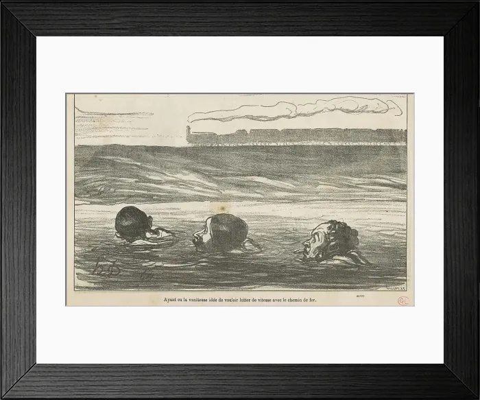 Framed Print : Ayant eu la vaniteuse idée de vouloir... 19th century. Creator: Honore Daumier Framed Print : Ayant eu la vaniteuse idée de vouloir... 19th century. Creator: Honore Daumier