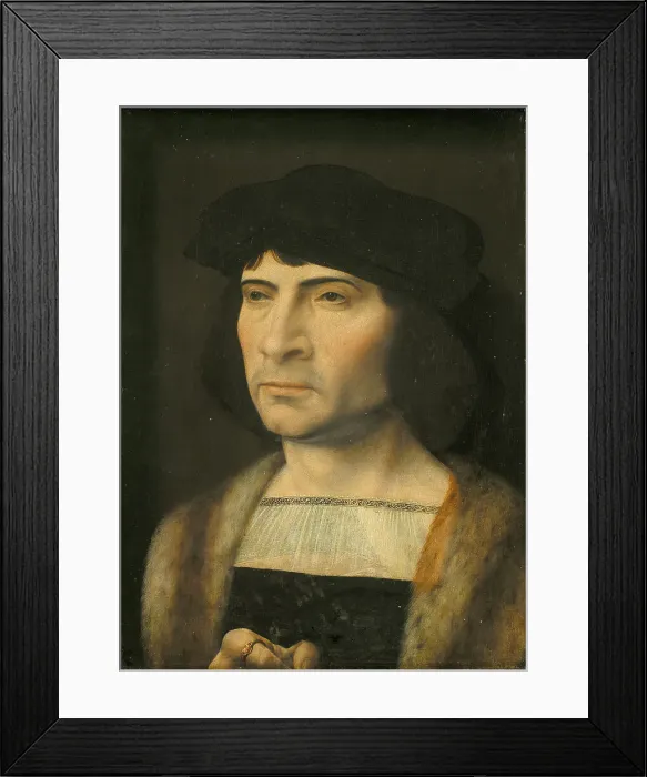 Framed Print : Portrait of a Man, 1493-1532. Creator: Jan Gossaert Framed Print : Portrait of a Man, 1493-1532. Creator: Jan Gossaert