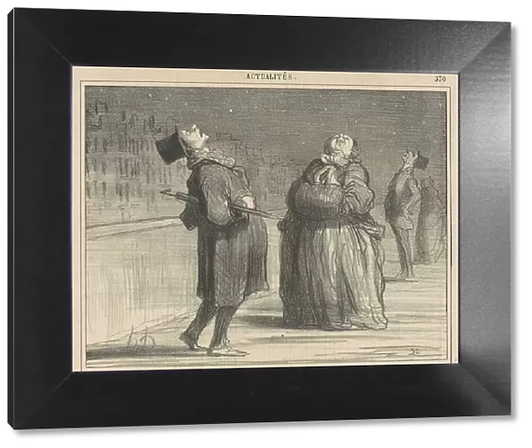 Les Parisiens dans l'attente de la fameuse comète, 19th century. Creator: Honore Daumier