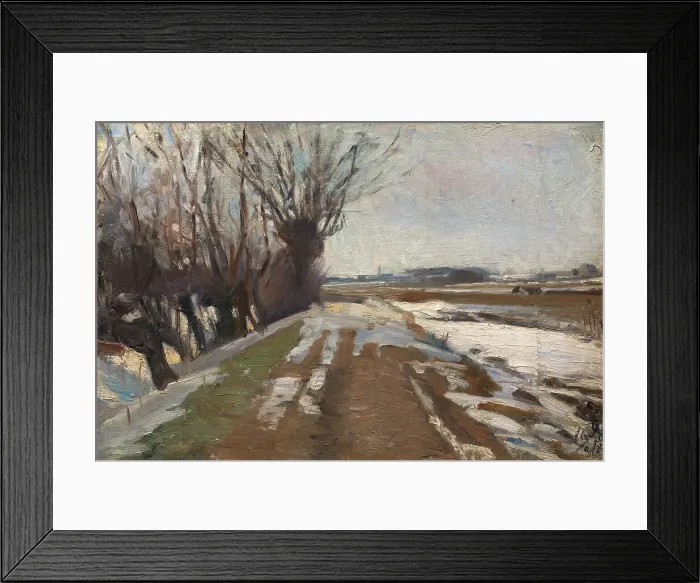Framed Print : Winter Landscape. Utterslev near Copenhagen, 1887. Creator: Albert Gottschalk Framed Print : Winter Landscape. Utterslev near Copenhagen, 1887. Creator: Albert Gottschalk