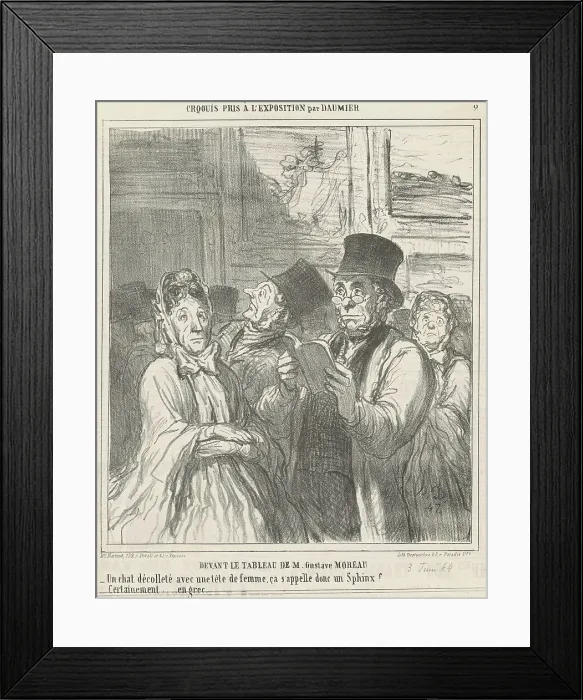Framed Print : Devant le tableau de Monsieur Gustave Moreau, 19th century. Creator: Honore Daumier Framed Print : Devant le tableau de Monsieur Gustave Moreau, 19th century. Creator: Honore Daumier