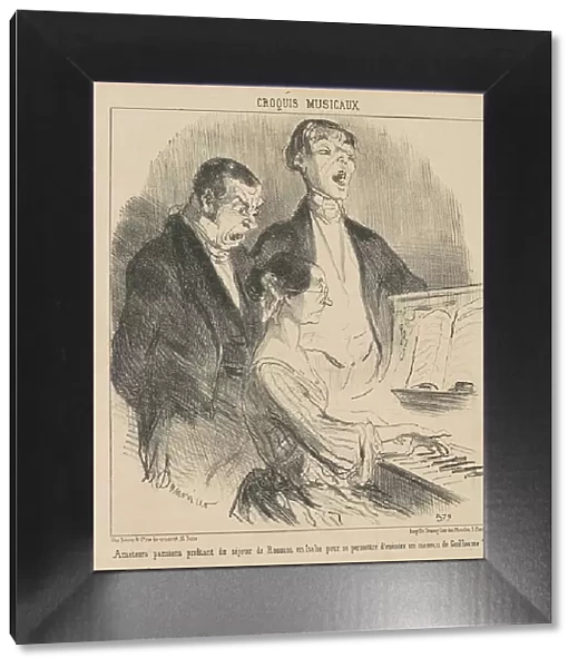 Amateurs parisiens profitant du séjour de Rossini en Italie... 19th century. Creator: Honore Daumier