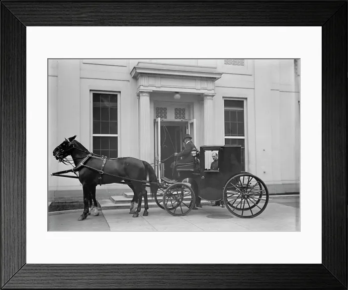 Framed Print : Carriage of William Gibbs McAdoo, Secretary of The Treasury, 1913. Creator: Harris & Ewing. Carriage of William Gibbs McAdoo, Secretary of The Treasury, 1913. Creator: Harris & Ewing Framed Print : Carriage of William Gibbs McAdoo, Secretary of The Treasury, 1913. Creator: Harris & Ewing. Carriage of William Gibbs McAdoo, Secretary of The Treasury, 1913. Creator: Harris & Ewing