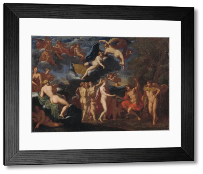 Framed Print : Paris Giving Venus the Apple, 1657-1705. Creator: Johannes van Haensbergen Framed Print : Paris Giving Venus the Apple, 1657-1705. Creator: Johannes van Haensbergen