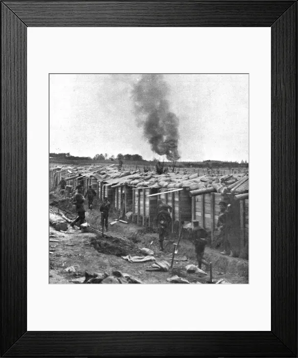 Framed Print : La supreme defense d'Anvers; Derniere ligne de retranchements, sur la route de Lierre, 1914. Creator: Unknown Framed Print : La supreme defense d'Anvers; Derniere ligne de retranchements, sur la route de Lierre, 1914. Creator: Unknown