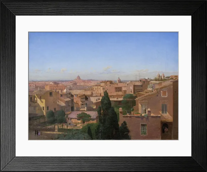 Framed Print : A View of Rome Seen from the Artist's Dwelling, 1858. Creator: Hans Jorgen Hammer Framed Print : A View of Rome Seen from the Artist's Dwelling, 1858. Creator: Hans Jorgen Hammer